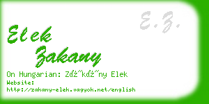 elek zakany business card